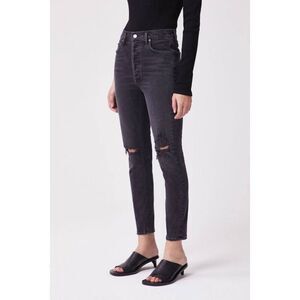 Agolde Nico High Rise Slim Distressed Button Fly Jeans 24
